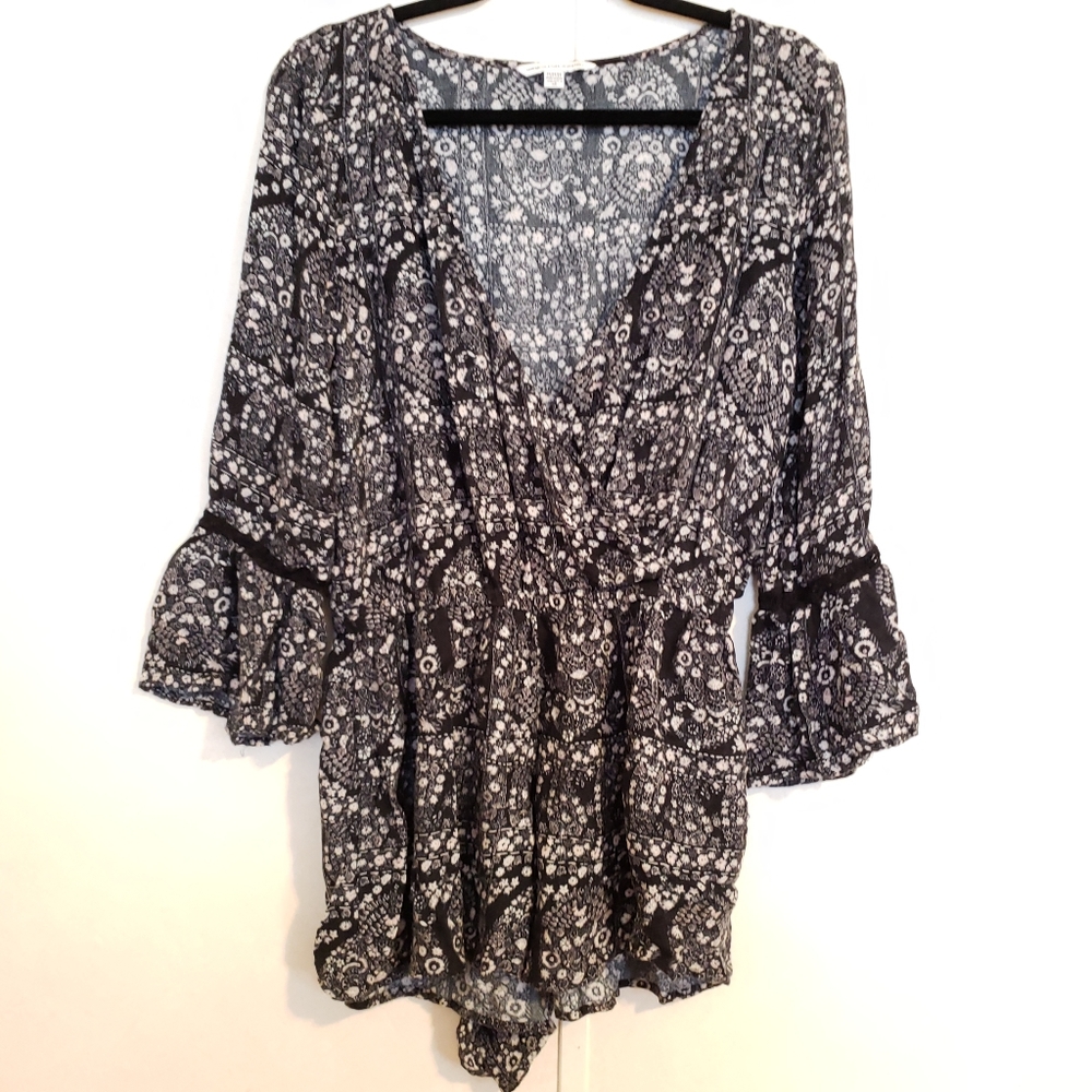 American Eagle Floral Short Romper
